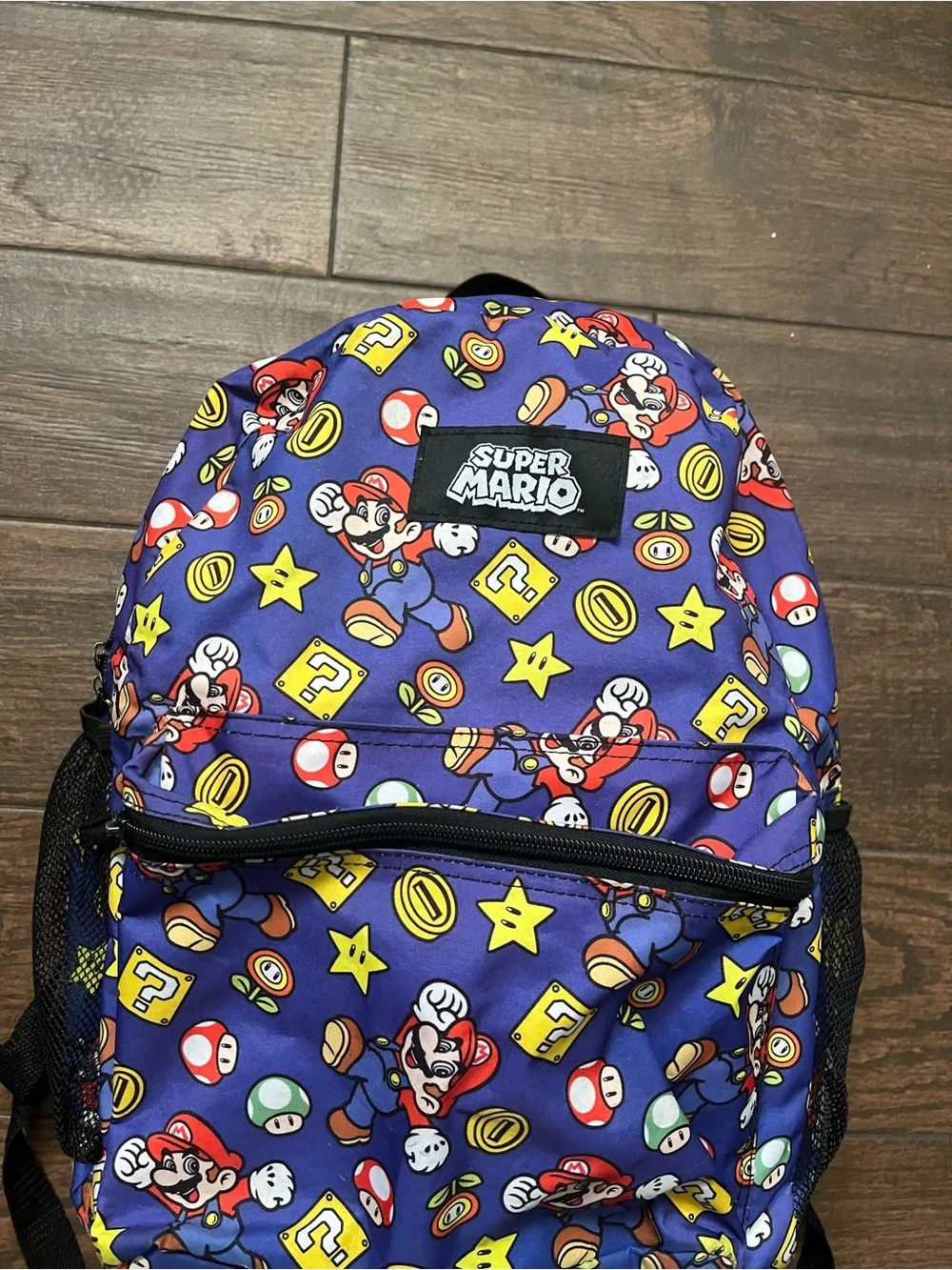 Nintendo Super Mario Kids Backpack in Purple with Character Icons